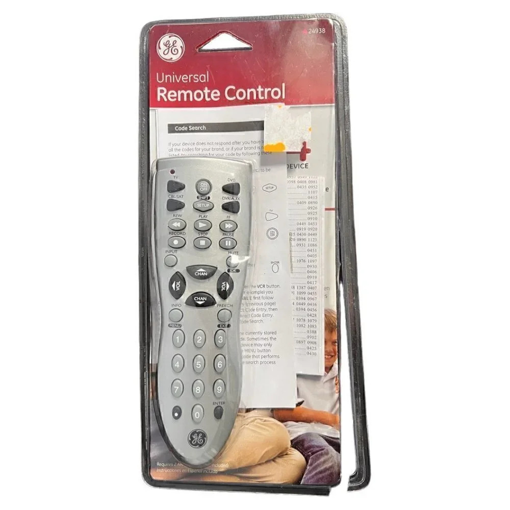 GE Universal Remote Control RC24938 TV / CBL/SAT / DVD/VCR Tested